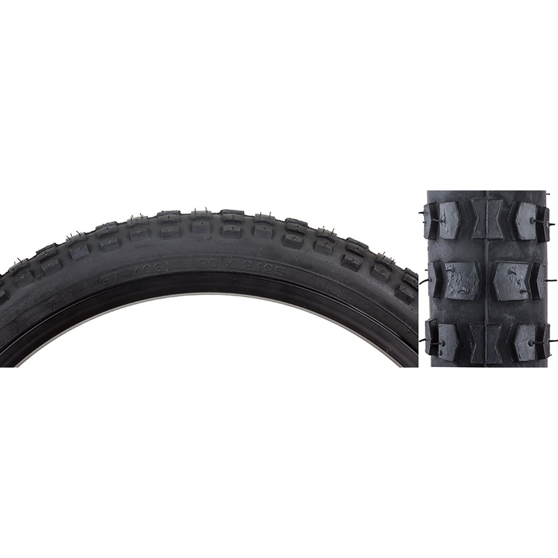 Sunlite Kenda MX K44 20 Tire|Black – 20″ x 1.75″|Black – 20″ x 2.125″