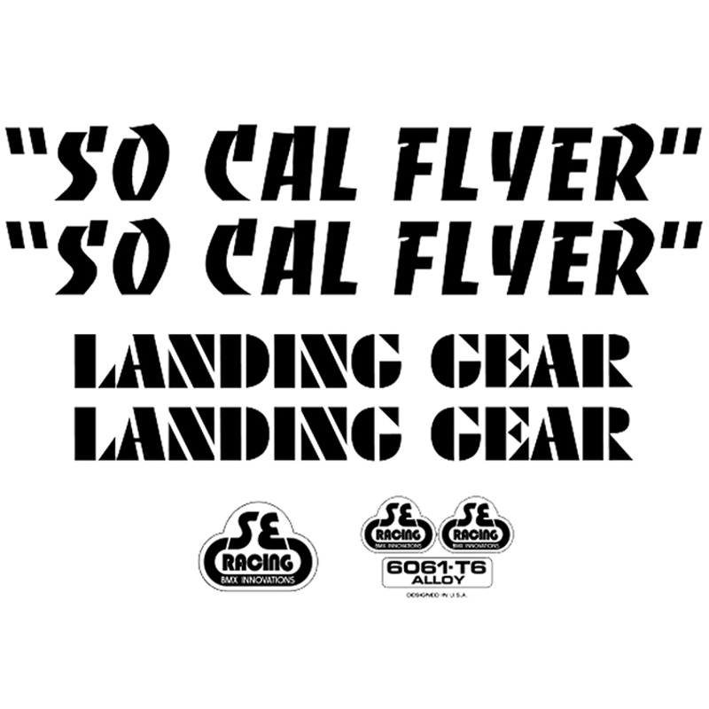 SE Bikes Socal Flyer Decal Set