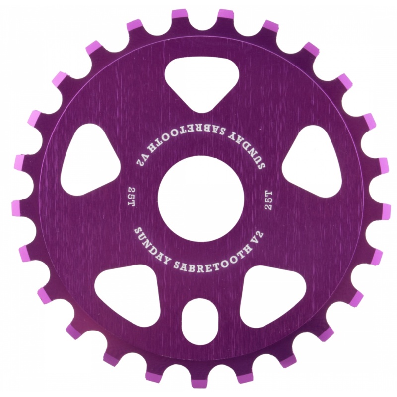 Sunday Sabretooth V2 Sprocket|Black/25T|Black/28T|Black/30T|Polished/25T|Polished/28T|Polished/30T|Purple/25T|Purple/28T|Purple/30T