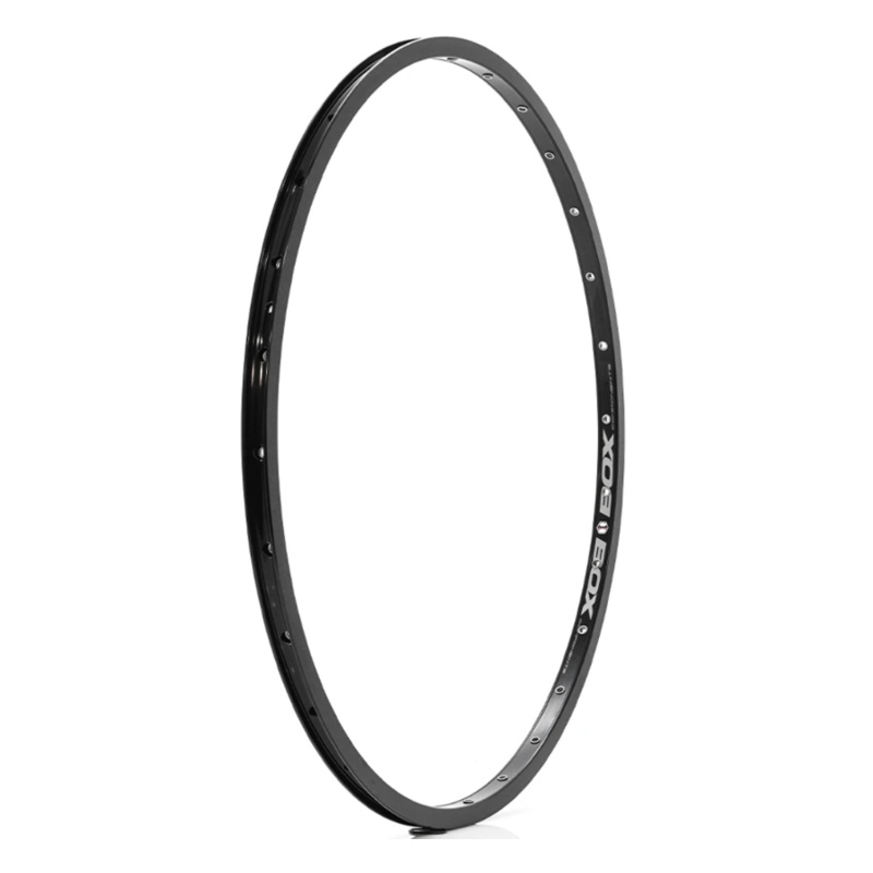 Box One 24×1-1/8 28-Hole Rim|Black/Front|Black/Rear