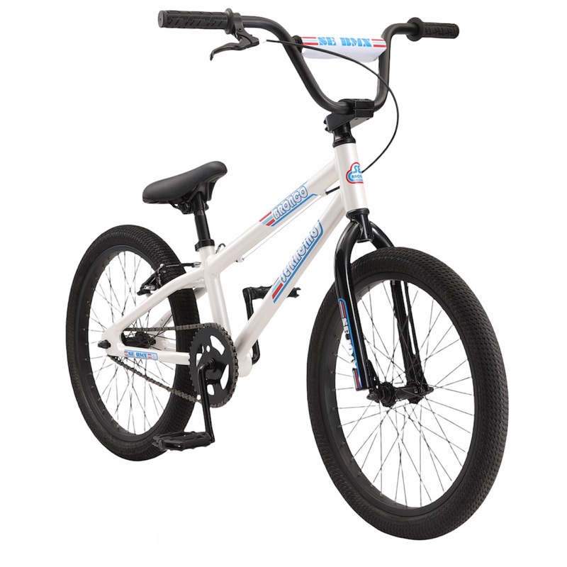 SE Bikes Bronco 20 Bike|Black – 19.1″ Top Tube|White – 19.1″ Top Tube