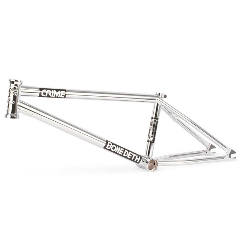 Bone Deth Crime Frame|Black|Chrome|20.6″ Top Tube|20.75″ Top Tube|21″ Top Tube|21.25″ Top Tube