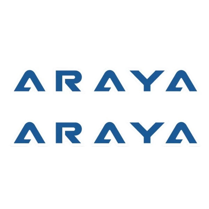 Araya Letters Decals|Red|Blue|Black